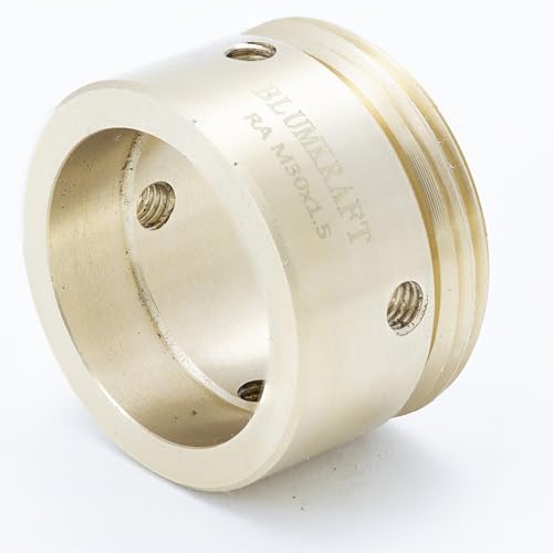 BLUMKRAFT - Adaptador radiador de latón compatible con Danfoss RA (20-23 mm) a M30 x 1.5 para termostato/cabeza termostática M30 x 1.5 macho
