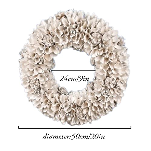 Couronne décorative fabriquée à la main avec pommes de pin premium - 3