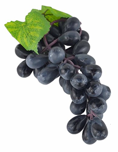 JEDFORE 4 Bunches of Artificial Black,Red, Green and Purple Grapes Fake Fruit Home House Kitchen Party Wedding Decoration Photography