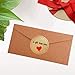 Remarkable A Gift for You Stickers Labels ,1.5 Inch Round Natural Kraft Red Heart Gift Labels Thank You Adhesive Stickers（500 Pcs）