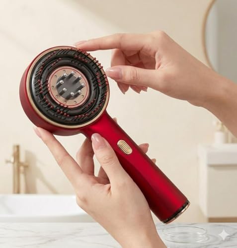 Image of Yeipis Premium Head Scalp Electric Massager Comb | Scalp Massaging Brush with 3 In 1 Hair Oil Applicator | IPX7 Waterproof,Portable Deep Massager For Hair & Head Relaxation at Home | Shiatsu Massage for Hair Growth /Stress Relax (Multicolor)