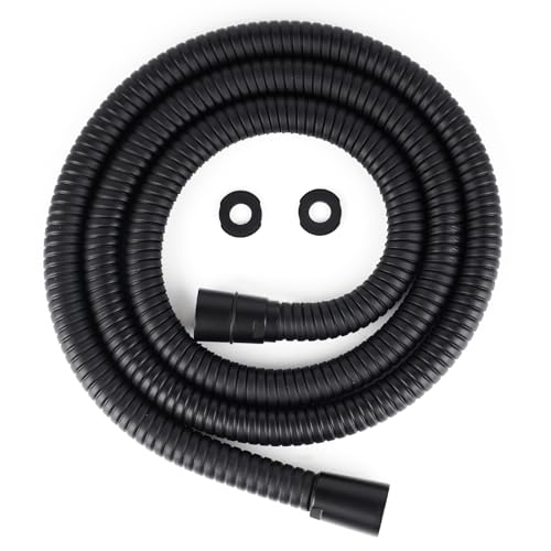 Image of Hibbent 16mm (Outer)/10mm(Inner) Large Bore Shower Hose 1.5m(59"), Black
