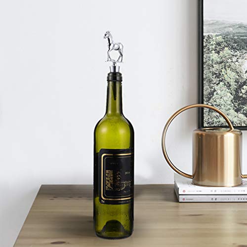 Hemoton Animal Rolha de Vinho Em Pé Em Forma de Cavalo Licor Bebidas Plugue de Garrafa Reutilizável