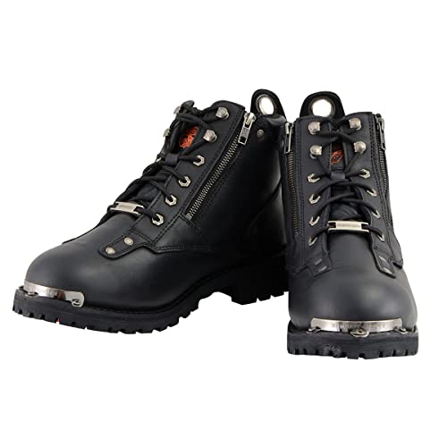 Image of Milwaukee Leather Men's Leather Lace-Up Riding Boots - Motorcycle Biker Footwear for Street & Daily Wear
