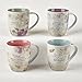 Christian Art Gifts Ceramic Coffee/Tea Mug Set for Women | Vintage Botanic Floral Inspirations Design Bible Verse Mug Set | Boxed Set/4 Coffee Cups