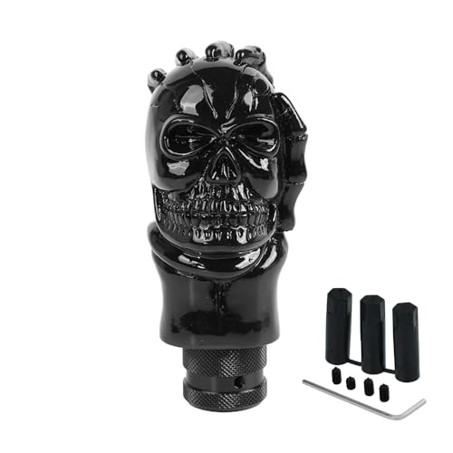 VOANZO Pommeau de Levier de Vitesse en Forme de crâne – Pommeau de Levier de Vitesse Manuel Universel pour Voiture, Levier de Vitesse au Design Squelette...