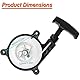 ZAMDOE Seilzugstarter 4203 190 0405 für Stihl BR320 BR340 BR380 BR400 BR420 SR320 SR340 SR400 SR420 Rucksack-Gebläsebaugruppe Ersatz mit Ersatz-Zugschnur