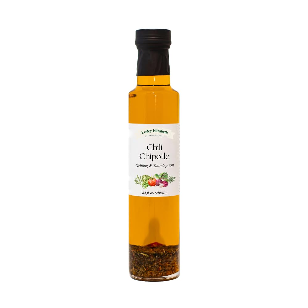 Lesley Elizabeth Garlic Rosemary Grilling & Sauté Cooking Oil, 8.5 fl oz – Herb-Infused Olive & Canola Oil for Roasting, Marinades, Vegetables, Meats, Dressings & Everyday Cooking – All-Natural, Plant-Based Ingredients