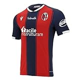 Macron BFC M20 Carrera Mm SR, Hombre, Camiseta Home Bologna FC 2020/21, 58117766, Turquesa, L