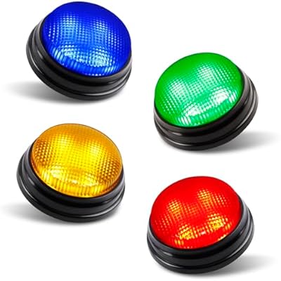 Buzzers For Trivia Games, Family Feud Buzzers For Adults, Game Buzzers With Lights And Sound, Answer Buzzers For Classroom, Perfect For Family Game And Trivia Nights