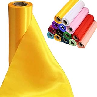 Time to Sparkle 29cmx20m (Black) Satin Roll Sash Fabric Chair Cover Bows Table Runner Sashes Swags for Wedding Party