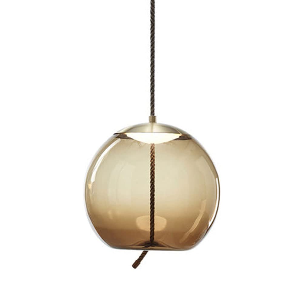 Suspension nordique en verre pour éclairage de table de restaurant