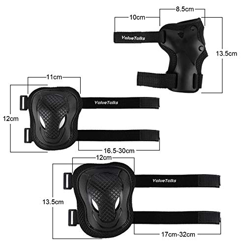 image for ValueTalks Protective Gear Sets for Youth/Kids Adjustable Safety Knee 