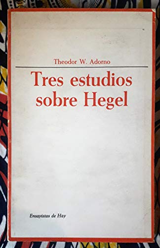 Image of TRES ESTUDIOS SOBRE HEGEL ENS061