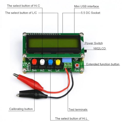 Image of LC100A 2.5″ LCD Digital High Precision Inductance /Capacitance (L /C) Meter