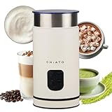 CHiATO milkPLAY Milchaufschäumer Elektrisch & Milchschäumer - 4- in-1 Milk Frother, Milchkocher & Milchwärmer für Cold Foam, Matcha, Kakao & Latte Macchiato (White)