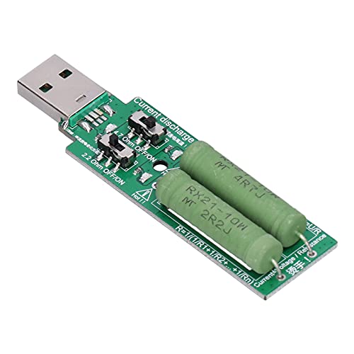 NDNCZDHC Circuit Board Load Resistance Module with 1A 2A Current Button 5VDC Switchable Load Resistance Discharging Ageing Resistance Electronic Load Detector