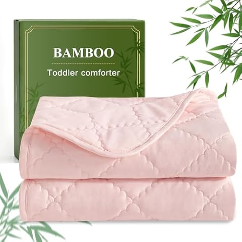 BEDSUM Cooling Toddler Comforter, Rayon Made from Bamboo, Light Pink β $25.99 (28% off)