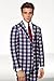 Men's Plaid Blazer Checked 2 Button Long Sleeve Regular Daily Fit Suit Jacket Business Lightweight Casual Sport Coat Dark Purple