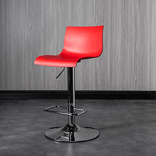 Pzj-Barstool, Bar Stools Swivel Height Adjustable Bar Chairs With Backrest For Breakfast Bar, Counter, Kitchen And Home Barstools,Red #TOP14