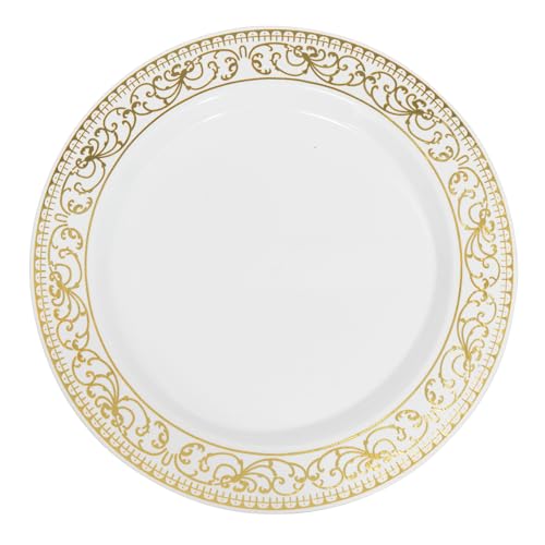 10.25 Disposable Plastic Dessert Plates (20-Pack Silver)