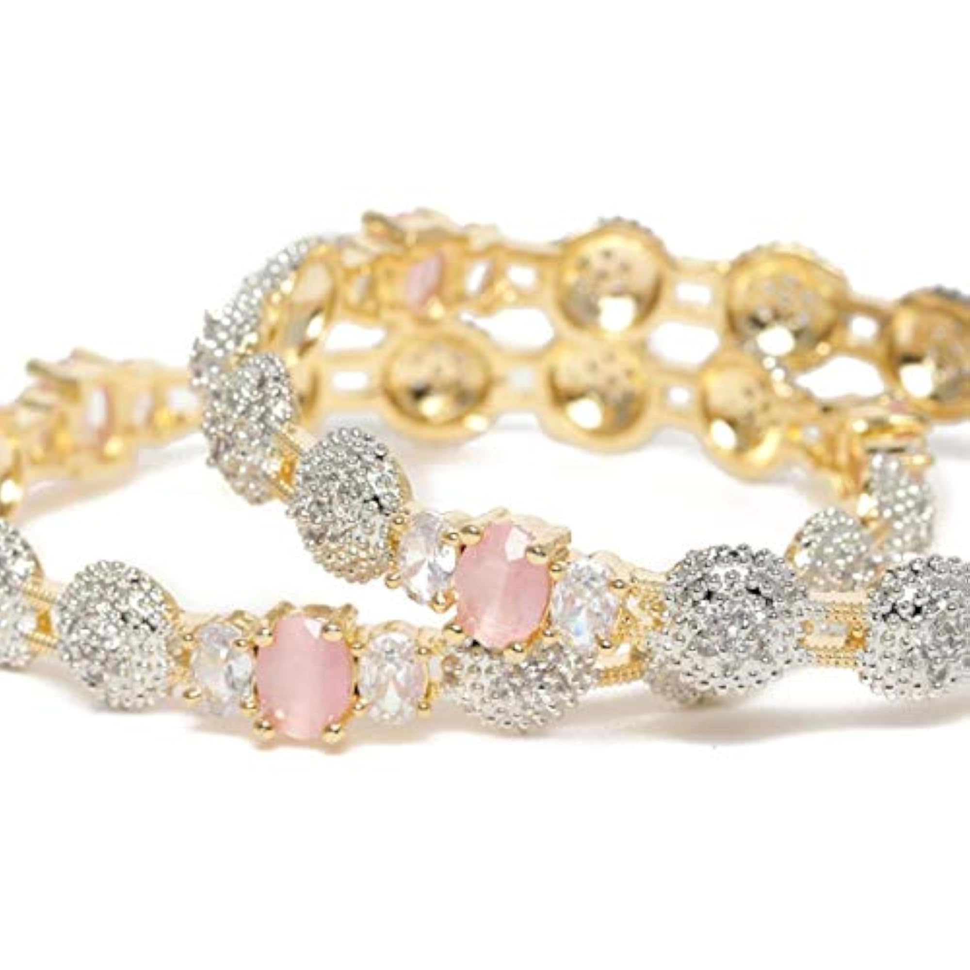 Set of 2 Gold-Plated AD-Studded Handcrafted Bangles