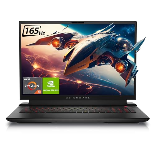 Alienware M18 - Portátil para juegos, AMD Ryzen 9 7845HX, 64 GB DDR5 RAM, 4 TB SSD, NVIDIA GeForce Rtx 4070, 18 FHD+, teclado retroiluminado, Windows 11 Pro, Dark Metallic Moon