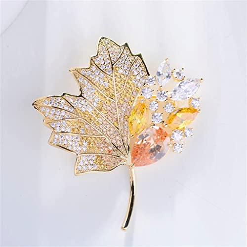 Broche feuille d'érable verte, cadeau idéal accessoire de fête