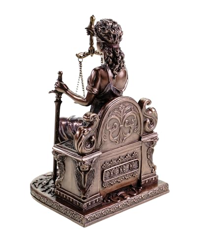 Justitia Thémis statuette en polyrésine bronze idée cadeau pour diplômé en droit - 7