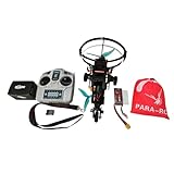 WOWOBONTOY RC Paraglider, 2.4G Electric Brushless RC Paraglider with Wheeled Cart and 1.8m Nylon Canopy Fabric, Outdoor RC Stunt Paraglider for Beginner (RTF Version)