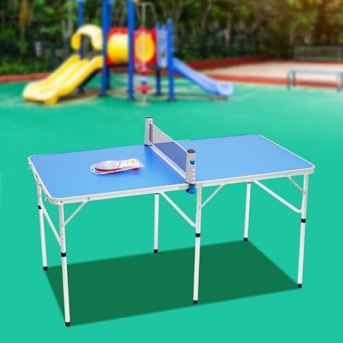 Tischtennis Platte Klappbare Tischtennisplatte 152 X 76 X 76 cm,inklu Ping Pong Tisch, Netz, Bälle, Schläger – Bild 3
