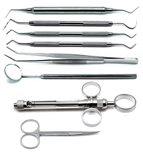 Dental Crown Prep Tray Setup Stainless Steel Instruments Set of