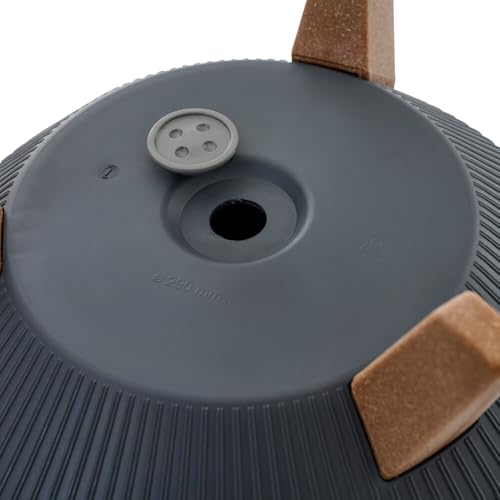 Pflanzgefäße Oslo Stripe anthrazit Streifenoptik, 47 x 26,5 cm Kunststoff auf Füßen mit Einsatz