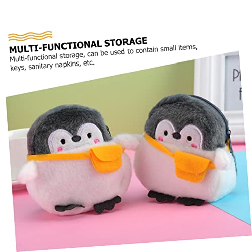 BESPORTBLE 2pcs Cute Penguin Coin Purse Change Holder Portable Wallet for Loose Change Adorable Animal Design Zipper for Boys and Girls and Adults4
