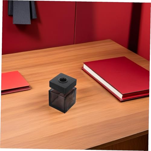 Flacons diffuseurs vides en verre carré 2 pièces avec couvercle bois Uonlytech - 7