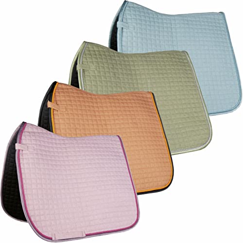Tapis de selle de dressage HKM Livia poney pistache aux finitions impeccables
