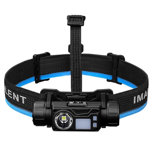 IMALENT HT50 LED Headlamp with 3000 Lumens, 318 Metres Light Range, USB-C Rechargeable LED Head Torch with Red Light 180° Adjustable Flashlight for Running, Fishing, Camping, Emergencies