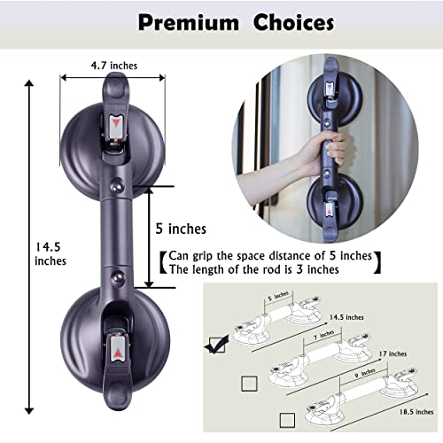 Daren Medical Heavy Duty Suction Shower Grab Bar - Toilet Bathroom Bathtub Safety - Shower Handles, Suction Cup Power Up To 250 Lb, Perfect For Elderly Seniors(14.5 Inch, Limited Renew Purple) #TOP2