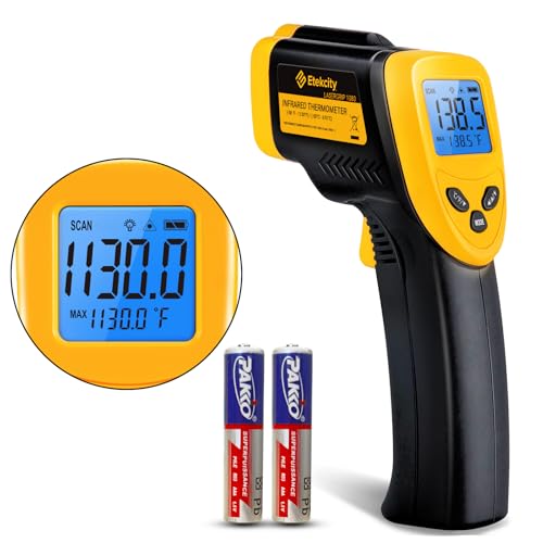Etekcity Infrared Thermometer Laser Temperature Gun 1080, -58°F~ 1130°F for Meat Food Candy Pizza Oven, Heat Gun for Cooking, Kitchen, Fridge, Reptile, BBQ, HAVC, Adjustable Emissivity & Max