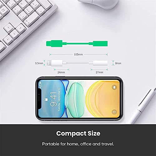 Headphone Adapter, 2 Pack [Apple Mfi Certified] Lightning To 3.5Mm Headphone/Earphone Jack Aux Audio Adapter Converter Dongle Compatible For Iphone 14 13 12 11 Xs Xr X 8 7 Ipad, Support All Ios #TOP6