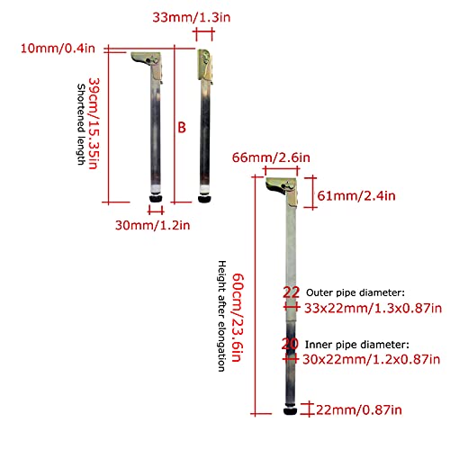 Pieds de table pliants pour corriger un meuble instable ou bas - 3