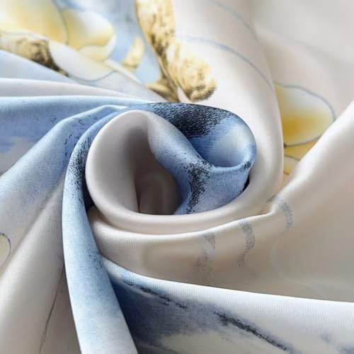 Image of Printed Poly Silken feel Scarf Stole for Women | Stylish, Soft, & Lightweight | Satin Feel Neck Scarf, Hair Scarf, Head Scarf for Women