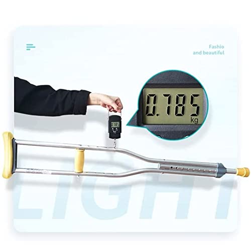 Aluminiowe kule pachowe (1 para 2 sztuki), ergonomiczne regulowane szelki do chodzenia z uchwytem TPR, dla osób starszych, niepełnosprawnych i niepełnosprawnych fizycznie (rozmiar: Tall Adult(