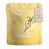 Protein Pulver Vegan - 100% pflanzlich mit hohem Eiweißgehalt - 1000g Vanille Vegan Premium Protein by brandl® -Ohne Sucralose, Acesulfam K & Aspartam - 30g hochwertiges Pure Proteinpulver pro Portion