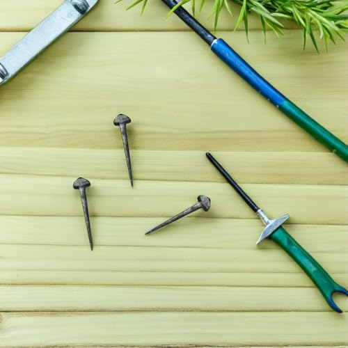 Image of Ipetboom 50Pcs Iron Horseshoe Nails for Hoof Care, Durable Low Carbon Steel Horse Accessories with Sharp Beveled Design for Easy Application Farrier Tools for Daily Use