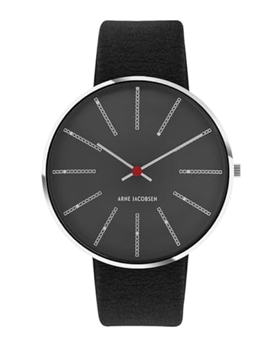 ARNE JACOBSEN �r���v 40mm �k���f�U�C�� ���퐶���h�� (�b�j�̂Ȃ��É��݌v) BANKERS 53118-2001P �O���[ �u���b�N���U�[