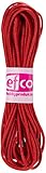 100% algodón encerado Kumihimo Cordón Encerado de algodón de 2 mm x 6 m, Color Rojo