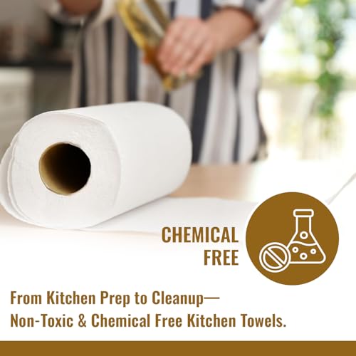Image of Imvelo 4 Ply Kitchen Tissue Paper Roll - 2 Rolls (80 Pulls Per Roll), Premium (Embossed) Paper Towel