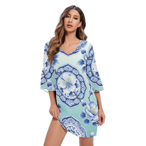 Robe en mousseline fleurs de prunier idéale pour vos soirées