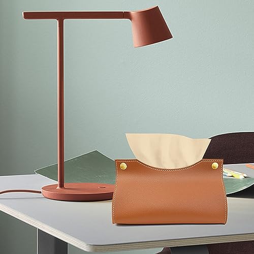 Boîte à Mouchoirs en Cuir de Style Nordique - Distributeur Pliable pour la Maison - Porte-Serviettes en Papier (Marron) – vue 6